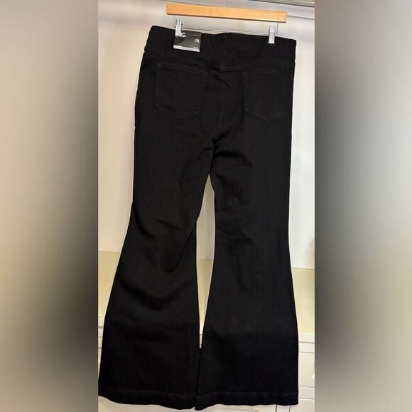 NWT INC International Concepts Black Flare Pants 18 - Picture 3 of 4